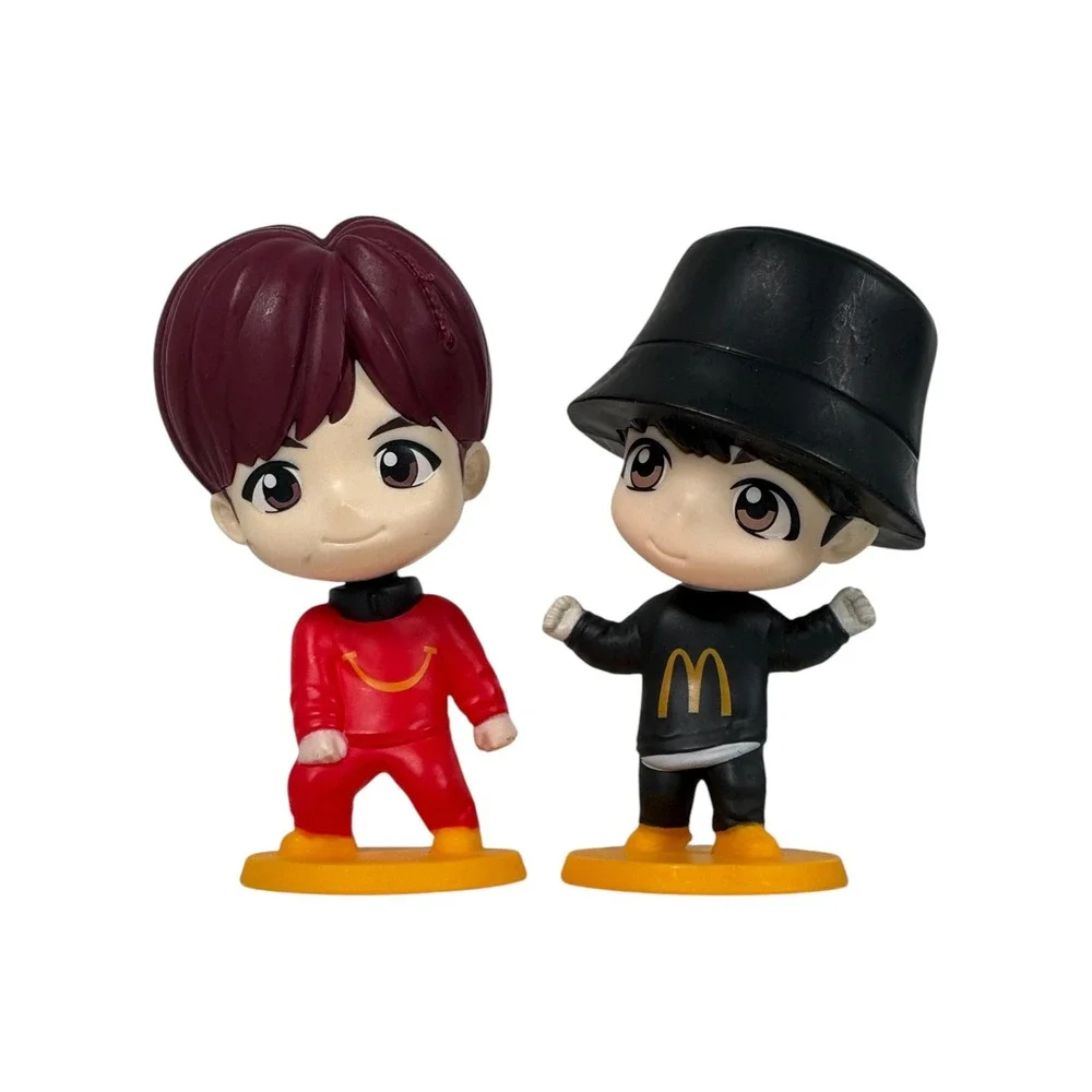 McDonalds BTS TinyTAN Figures Kids 3in Red Black Excellent J-Hope Jimin 2024